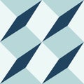 Blue Color Combination Geometric Illustration Vector