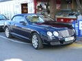 Blue color convertible Bentley