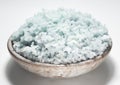 Blue cooked rice by color of butterfly pea flower