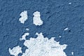 Blue color cracked painted wall pattern. Royalty Free Stock Photo