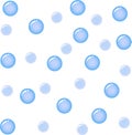 Abstract blue color bubbles with white background Royalty Free Stock Photo