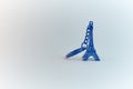 Blue color Eiffel tower souvenir keychain.