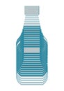 Blue color, glass bottle vector graphic design having in stripes Royalty Free Stock Photo