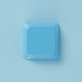 Blue color keyboard input button on background. Abstract object and technology concept. 3D illustration rendering Royalty Free Stock Photo