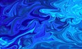 blue color liquid oil painting style artistic abstract background Royalty Free Stock Photo
