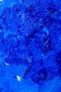 Blue color 2020. Oil paint strokes. Art background. Abstraction. Vertical photo. Classic blue