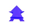 Blue color origami frog