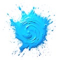 Ai generated paint splatter on a white isolated background. Royalty Free Stock Photo