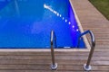 Blue color pool ,  handle Royalty Free Stock Photo
