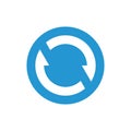 Blue color sync icon