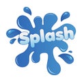 Blue Color Water Splash Icon Royalty Free Stock Photo