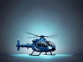 Blue Colored Flying Electric Helicopter