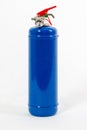 Blue Colored retro fire extinguisher isolated on white background Royalty Free Stock Photo