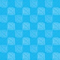 Blue colored seamless square spiral pattern