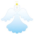 Vector illustration of creative colorful angel.