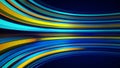 Blue colorful abstract background with animation moving of lines for fiber optic network Royalty Free Stock Photo