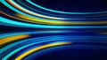 Blue colorful abstract background with animation moving of lines for fiber optic network. Royalty Free Stock Photo