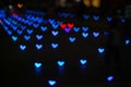blue colorful bokeh and blur line heart shape love valentine day Royalty Free Stock Photo