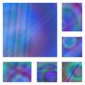 Blue colorful gradient abstract background set Royalty Free Stock Photo