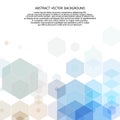 Blue colorful hexagon background. polygonal style. layout for advertising. eps 10 Royalty Free Stock Photo