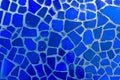 Blue colorful stone mosaic tiles on the wall as background or texture,mosaic background Royalty Free Stock Photo