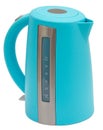 Blue Colorful Water heater electric Tea kettle isolated on white Royalty Free Stock Photo