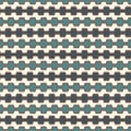 Blue colors seamless pattern with battlement curved lines. Repeated geometric figures wallpaper. Modern surface. Royalty Free Stock Photo