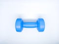 Blue colour 1kg Gym Dumble for fitness on white background