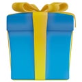 blue coloured gift box front view jpg image