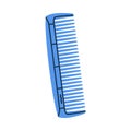 Blue Comb as Professional Hairdressing Tool and Accessory for Hairdo Vector Illustration