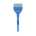 Blue Comb as Professional Hairdressing Tool and Accessory for Hairdo Vector Illustration