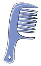 Blue comb, illustration, vector