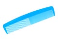 Blue comb isolated on white background Royalty Free Stock Photo