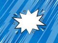 Blue Comic Style Background With Blank Starburst Royalty Free Stock Photo