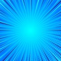 Blue comic zoom with lines and dots - Vector Royalty Free Stock Photo