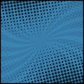 Blue comic zoom with lines and dots - Vector Royalty Free Stock Photo