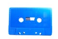 Blue compact cassette isolated
