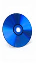 Blue compact disc on white background digital data storage information media Royalty Free Stock Photo