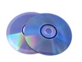 Blue compact discs Royalty Free Stock Photo