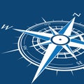 Blue compass background Royalty Free Stock Photo