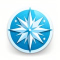 a blue compass icon on a white background Royalty Free Stock Photo