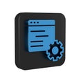 Blue Computer api interface icon isolated on transparent background. Application programming interface API technology Royalty Free Stock Photo