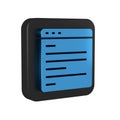 Blue Computer api interface icon isolated on transparent background. Application programming interface API technology Royalty Free Stock Photo