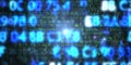 Blue computer hex code. Data protection Royalty Free Stock Photo