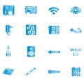 Blue computer icons