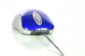 Blue computer mouse Royalty Free Stock Photo