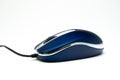 Blue computer mouse Royalty Free Stock Photo