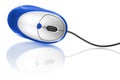 Blue computer mouse Royalty Free Stock Photo