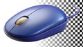 Blue computer mouse, navigation input device png transparent image Generative AI Royalty Free Stock Photo