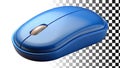 Blue computer mouse, PC mouse, input device, and computer accessory png transparent image Generative AI Royalty Free Stock Photo